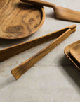 Chiku™ teak wood flat tongs