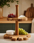 Takara™ Teak Wood Live Edge 2-tier Riser