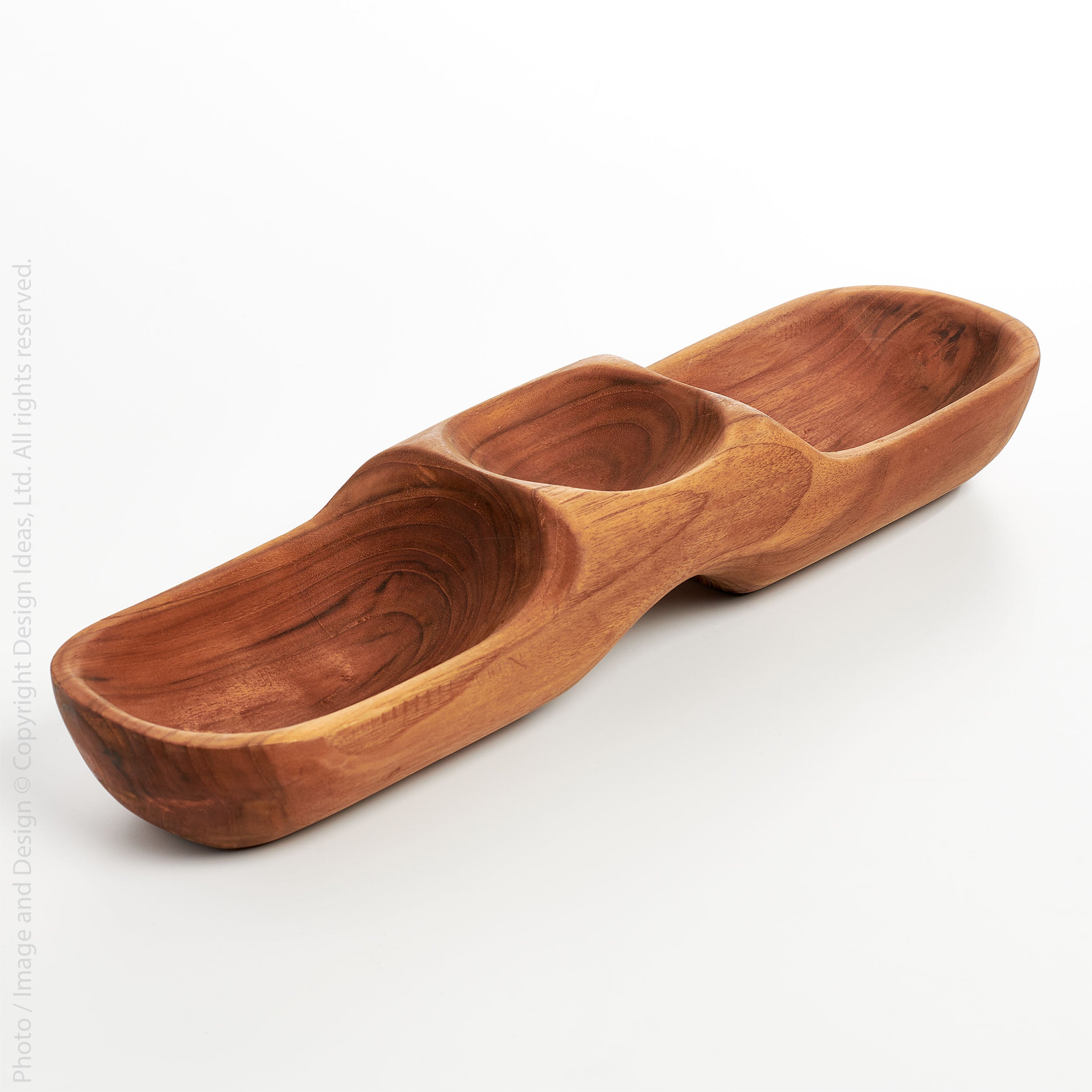 Takara™ teak wood trio trough – texxture