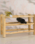 Lilani™ natural teak wine rack