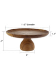 Brindisi™ Suar Wood Pedestal (11.8 in dia x 5.1 in)