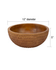 Rocklynn™ mango wood salad serving bowl (12 in)