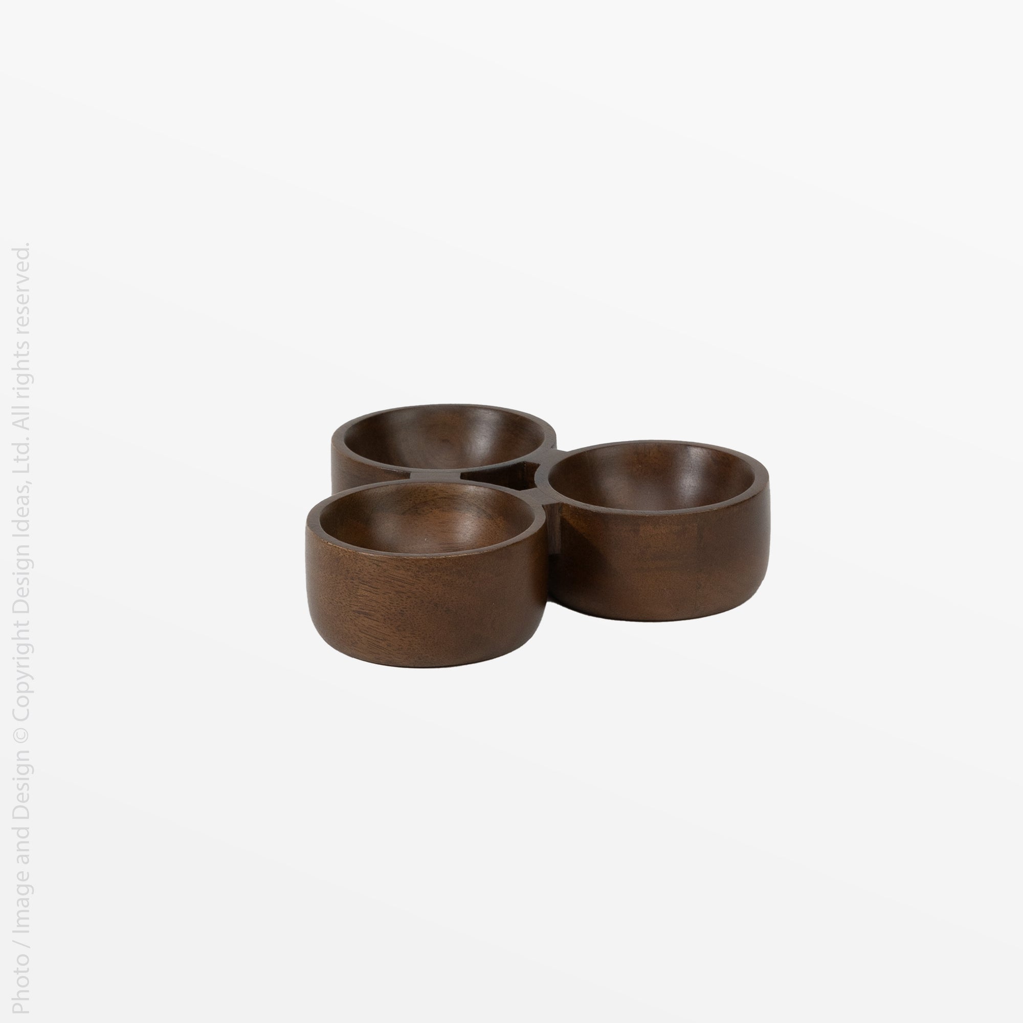 Serra™ mango wood trio bowl