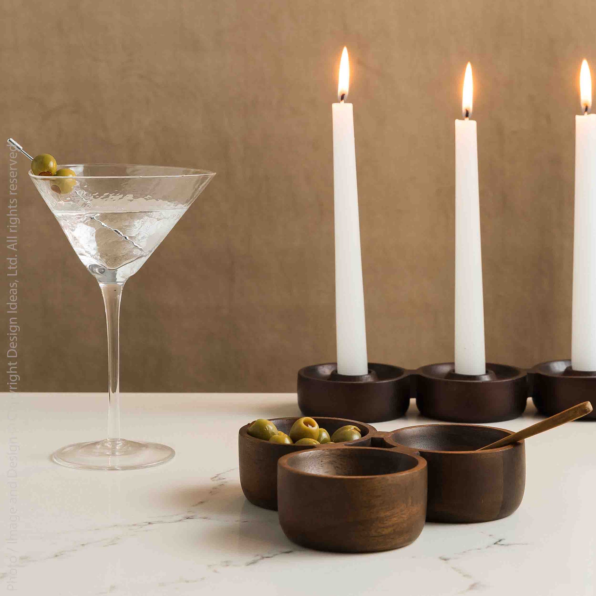 Serra™ mango wood trio bowl
