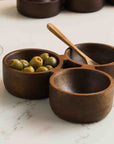 Serra™ mango wood trio bowl