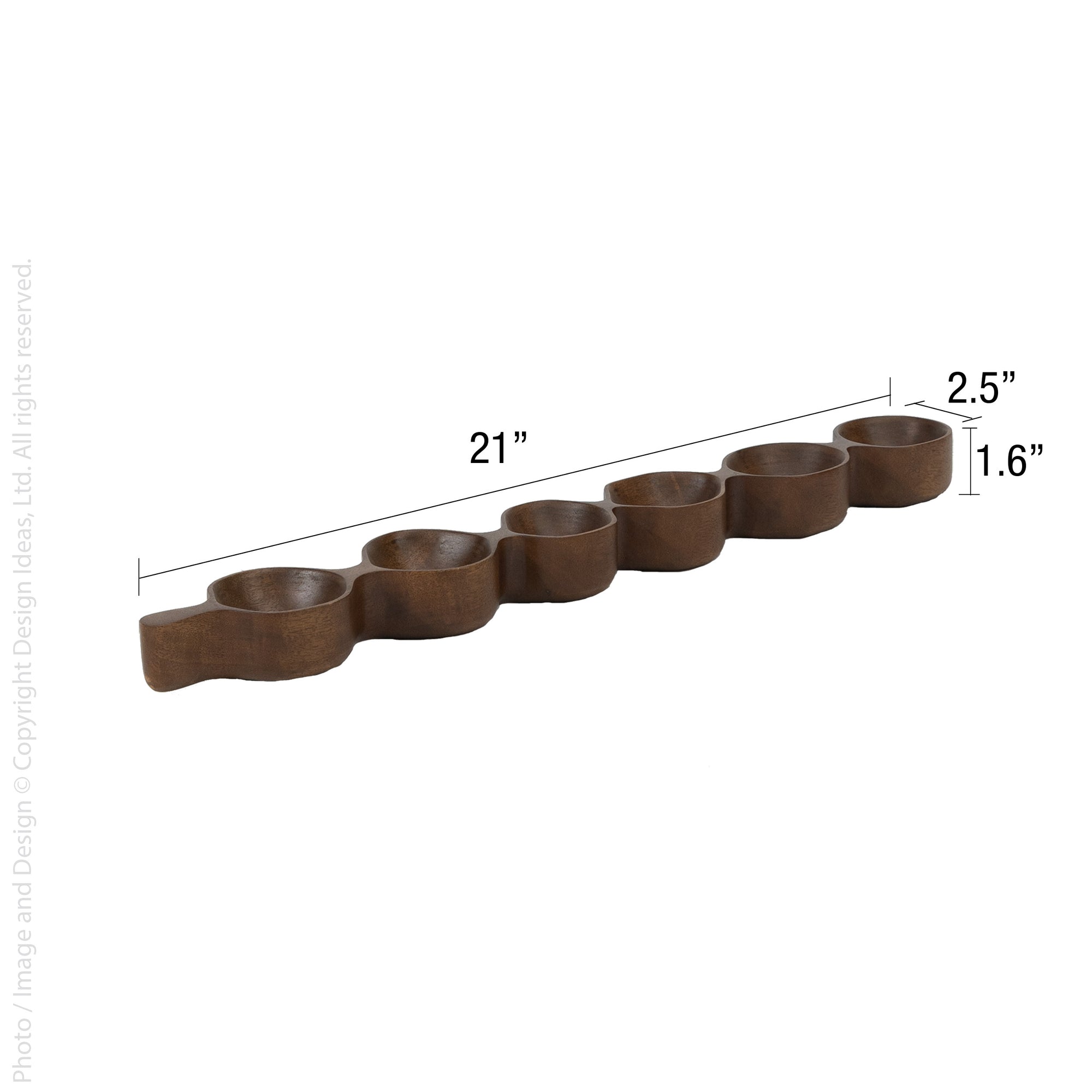 Serra™ mango wood long bowl