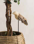Walden™ hand carved wood stemmed bird