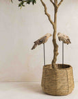 Walden™ hand carved wood stemmed bird