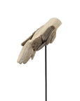 Walden™ hand carved wood stemmed bird