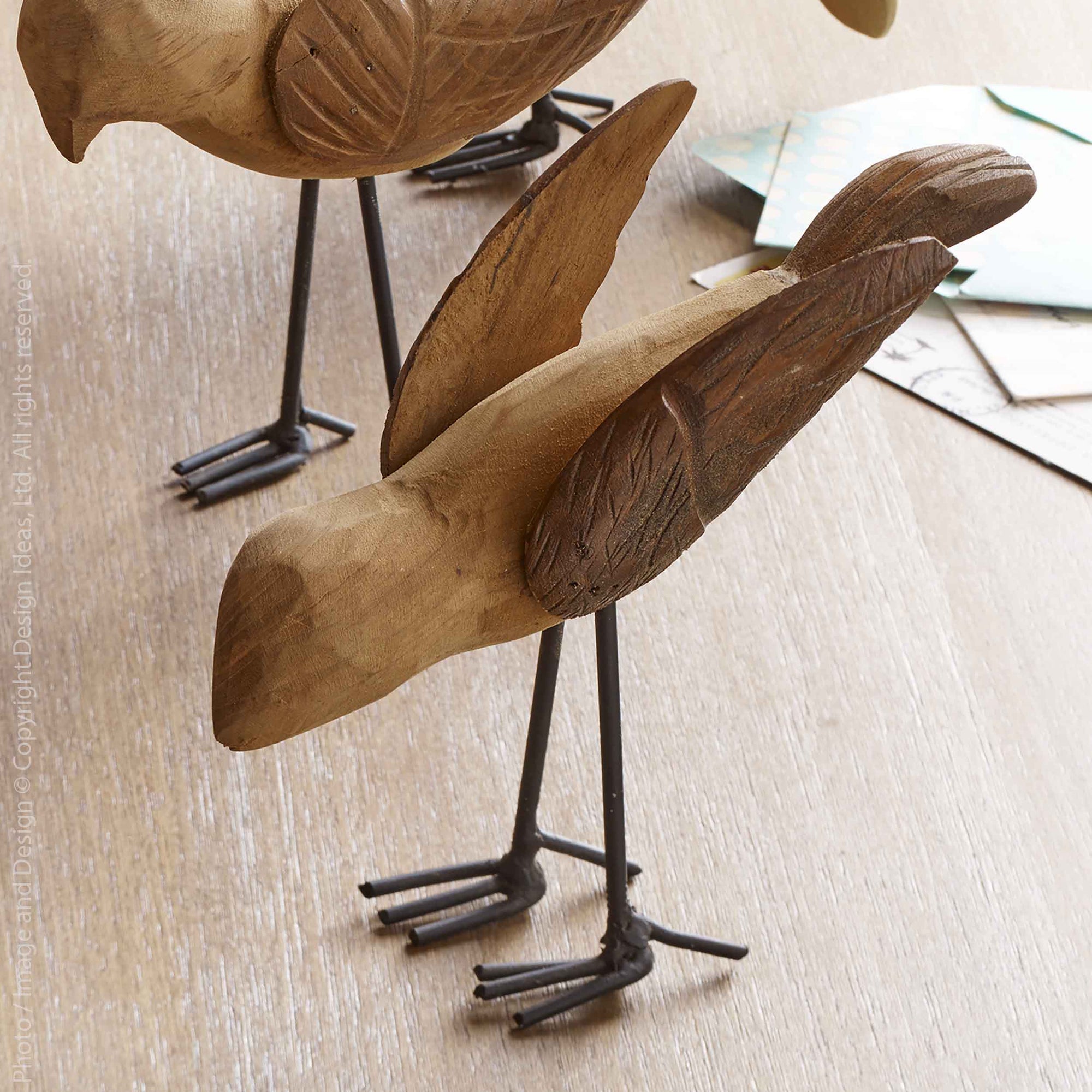 Deseo™ Teak Decorative Bird (set of 6)