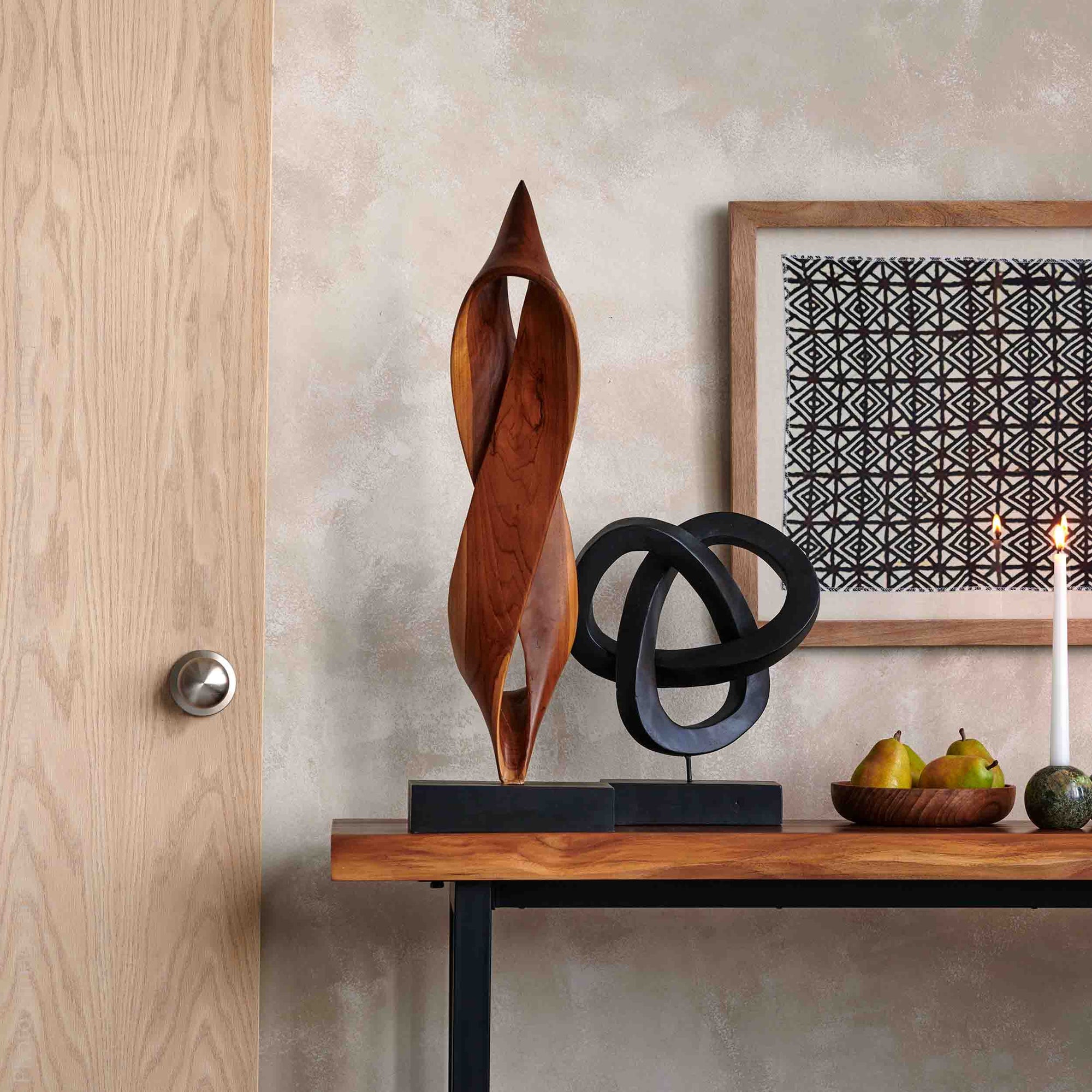 Mandori™ hand carved teak sculpture