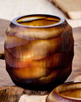 Cooper™ mouth blown glass votive holder
