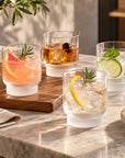 Bergen™ Fused Glass Old Fashion Glasses (set of 4)