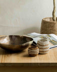 Pollino™ mango wood candleholder (3.9 in dia)
