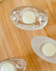 Catseye Stackable Glass Candle Holder