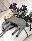 Sugarplum™ Cotton Mache Reindeer Ornament