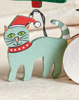 Sugarplum™ Cotton Mache Cat Ornament