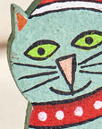 Sugarplum™ Cotton Mache Cat Ornament