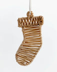 Calamus™ hand wrapped rattan ornament (stocking)