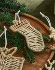 Calamus™ hand wrapped rattan ornament (stocking)