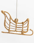 Calamus™ hand wrapped rattan ornament (sleigh)