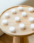 Tealight White Wax Candles - Clear Cup (Set of 12)