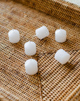 Votive White Wax Candles (Set of 6)