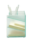 Vinestra Glass Desk Organizer | Image 4 | From the Vinestra Collection | Skillfully handmade with natural glass for long lasting use | Available in clear color | texxture home