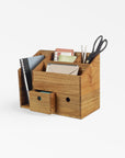 Takara Teak Organizer - Natural Color | Image 1 | From the Takara Collection | Masterfully constructed with solid teak for long lasting use | This organizer is sustainably sourced | Available in clear color | texxture home