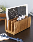 Takara Teak Letter Sorter Natural Color | Image 2 | From the Takara Collection | Masterfully constructed with solid teak for long lasting use | This organizer is sustainably sourced | Available in clear color | texxture home