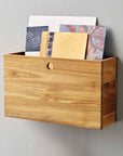 Takara Teak Wall Basket | Image 2 | From the Takara Collection | Elegantly created with solid teak for long lasting use | This basket is sustainably sourced | Available in clear color | texxture home