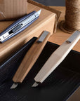 Upland™ Hand Sanded Sycamore/Metal Utility Knife - Natural | Image 3 | Premium Desk Accessory from the Upland collection | made with Sycamore for long lasting use | texxture