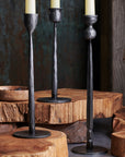 Jasper Iron Taper Candle Holder (10.6 Inch) | Image 2 | From the Jasper Collection | Masterfully created with natural iron for long lasting use | Available in copper color | texxture home