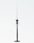 Jasper Iron Taper Candle Holder (12.4 Inch) - Silver Color | Image 1 | From the Jasper Collection | Exquisitely created with natural iron for long lasting use | Available in copper color | texxture home