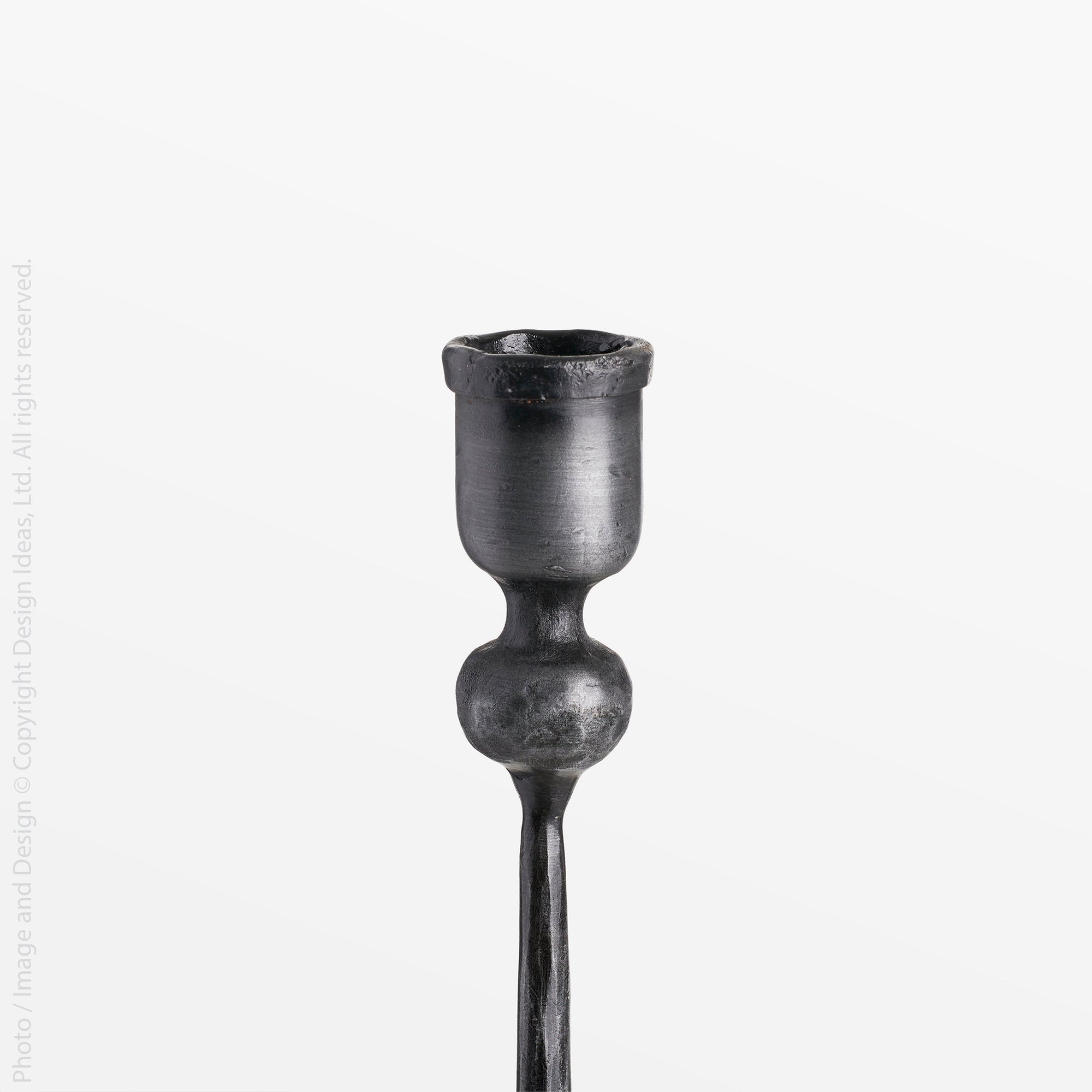 Jasper Iron Taper Candle Holder   | Image 3 | From the Jasper Collection | Skillfully assembled with natural iron for long lasting use | Available in copper color | texxture home