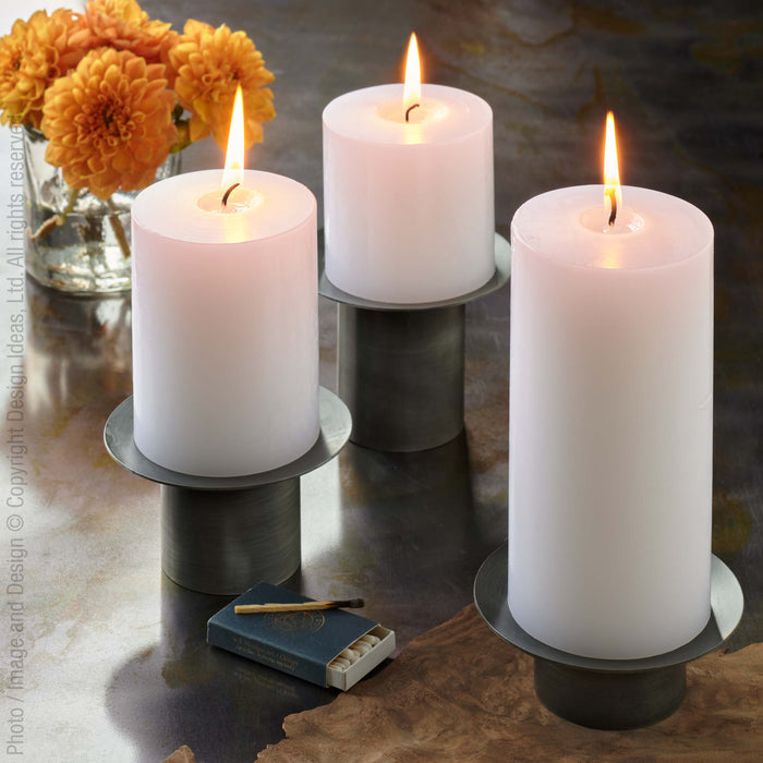 Rennik™ taper holder (2in) - Black | Image 1 | Premium Candleholder from the Rennik collection | made with Steel for long lasting use | texxture