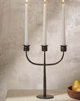 Revere™ Hand Forged Iron Candelabra - (colors: Black) | Premium Candleholder from the Revere™ collection | made with Iron for long lasting use