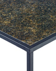 Pietra Crushed Glass Square Side Table | Image 3 | From the Pietra Collection | Expertly handmade with natural glass for long lasting use | This table is sustainably sourced | Available in copper color | texxture home