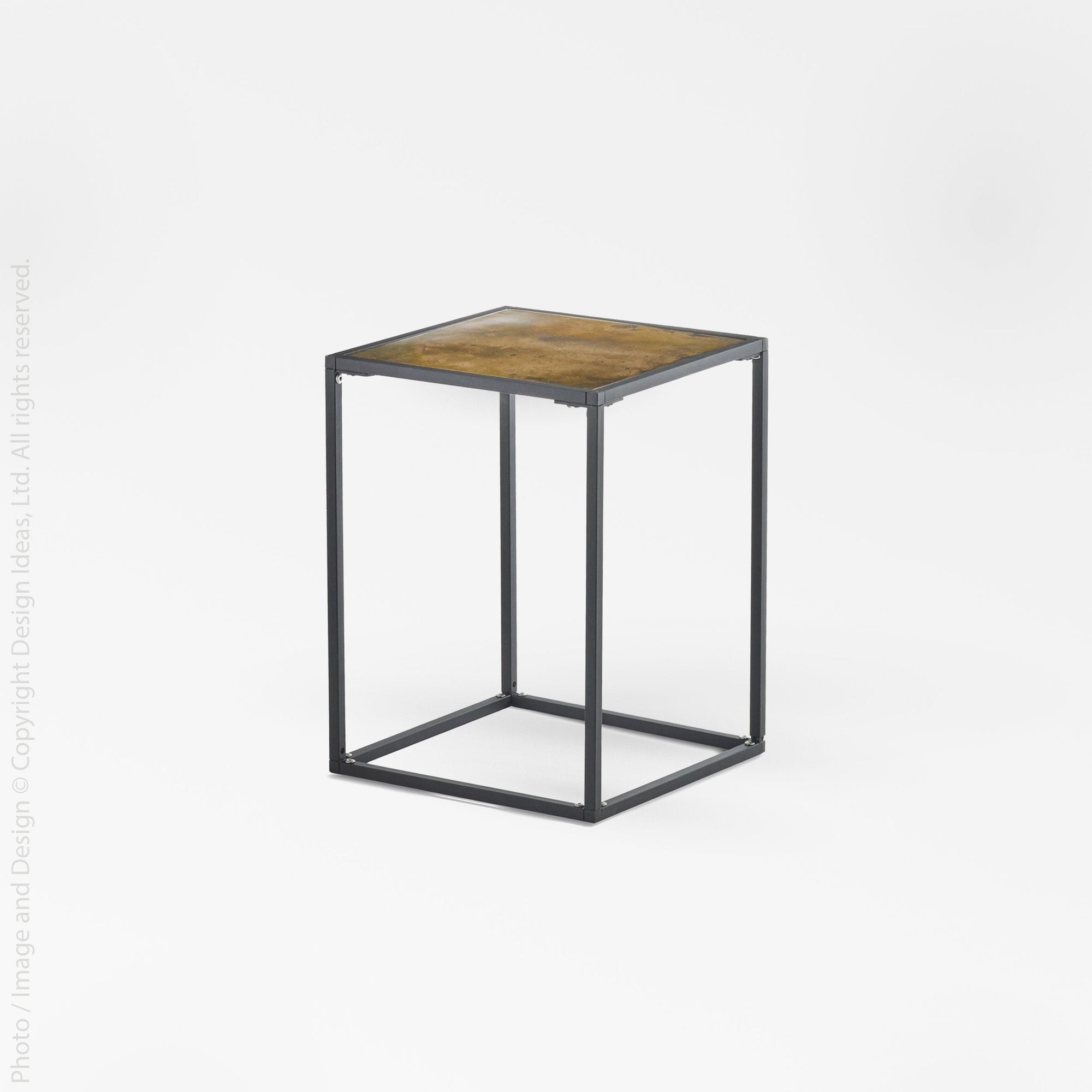 Pietra Iron Table - Copper Color | Image 1 | From the Pietra Collection | Skillfully made with natural iron for long lasting use | Available in brass color | texxture home