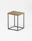 Pietra Teak Square Side Table - Black Color | Image 1 | From the Pietra Collection | Masterfully crafted with natural iron for long lasting use | Available in brass color | texxture home
