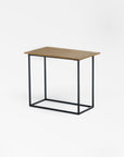 Pietra Teak Rectangular Side Table - Black Color | Image 1 | From the Pietra Collection | Expertly made with natural iron for long lasting use | Available in brass color | texxture home