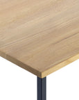 Pietra Teak Rectangular Side Table Black Color | Image 3 | From the Pietra Collection | Expertly made with natural iron for long lasting use | Available in brass color | texxture home