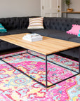 Pietra Teak Coffee Table Black Color | Image 3 | From the Pietra Collection | Masterfully handmade with natural teak for long lasting use | Available in natural color | texxture home