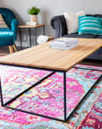 Pietra Teak Coffee Table Black Color | Image 4 | From the Pietra Collection | Masterfully handmade with natural teak for long lasting use | Available in natural color | texxture home