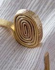 Carnaby™ Artisan Forged 100% Brass Napkin Rings (set of 4)