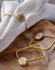 Carnaby™ Artisan Forged 100% Brass Napkin Rings (set of 4)