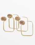 Carnaby™ Artisan Forged 100% Brass Napkin Rings (set of 4)