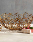Mistletoe™ Sand Casted Brass Bowl