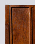 Dalston™ Assembled by Biscuit Joint and Screws Mango Wood, Iron, Marble, and MDF Bar Cabinet - (colors: Natural) | made with Mango Wood, Iron, Marble, and MDF for long lasting use