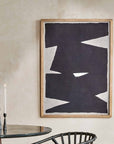 Duval™ Large Miter Joint Frame Fabric, Mango Wood, MDF, and Metal D-Ring Wall Art (31.5 x 43.3 in) - (colors: Black) | Premium Decorative from the Duval™ collection | made with Fabric, Mango Wood, MDF, and Metal D-Ring for long lasting use
